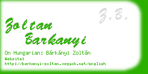 zoltan barkanyi business card